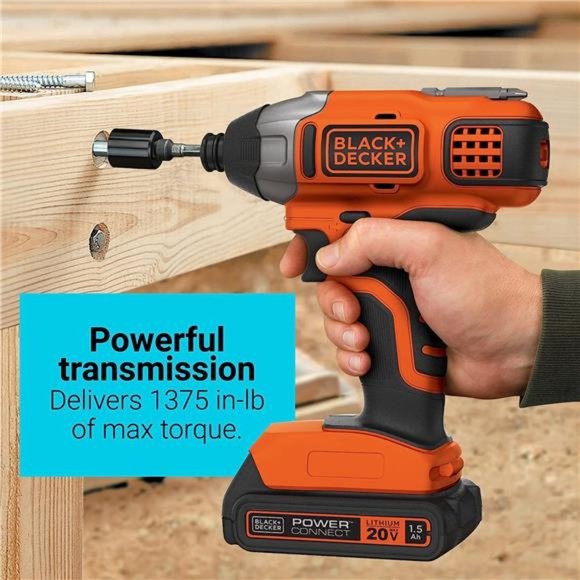 BLACK+DECKER 20V MAX* POWERCONNECT 1/4 in. Cordless Impact Driver Kit (BDCI20C) - Picture 4 of 7